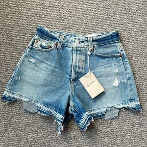 NWT AG denim Alexxis Short Hugg-Rise Wedgie shorts size 24